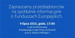 Spotkanie informacyjne o Funduszach Europejskich